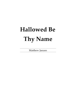 Hallowed Be Thy Name - Ministers of the New Covenant