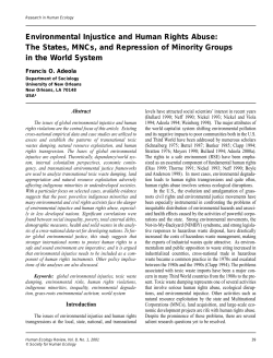 Environmental Injustice and Human Rights Abuse