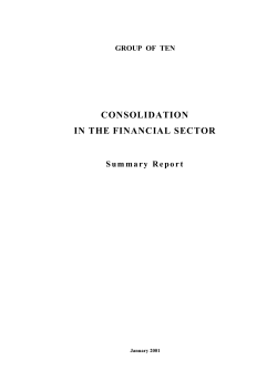 Consolidation in the Financial Sector - Summary Report