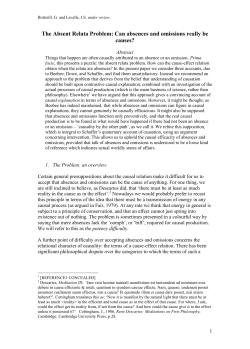 The Absent Relata Problem: Can absences and omissions really be
