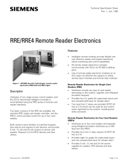 RRE/RRE4 Remote Reader Electronics