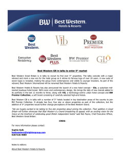 Best Western GB in talks to enter 5* market