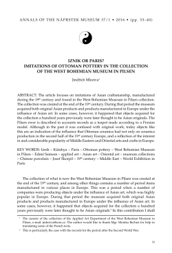 iznik or paris? imitations of ottoman pottery in the