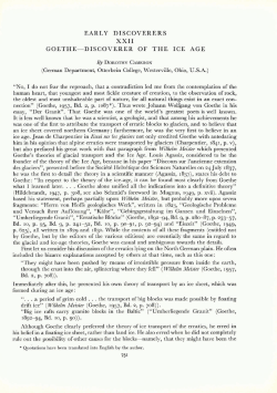 early discoverers goethe- discoverer of the ice age