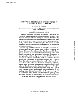 pletely to sulfate by Thiobacillus thiooxidans, although some sulfur