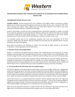1 western energy services corp. highlights key elements of its
