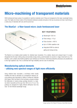 Micro-machining of transparent materials