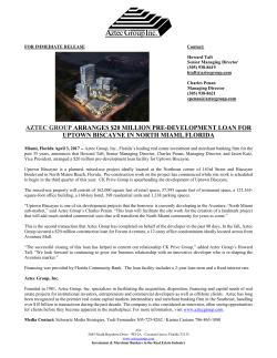 aztec group arranges $20 million pre