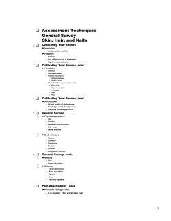 Assessment Techniques, General Survey, Skin