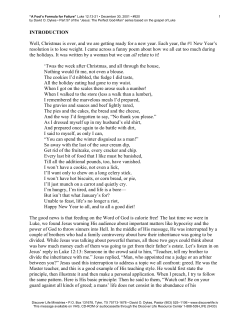 A Fool`s Formula for Failure