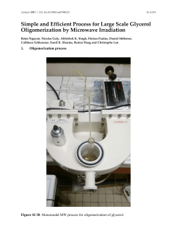 Simple and Efficient Process for Large Scale Glycerol