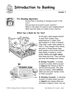 Introduction to Banking