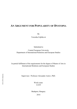 an argument for popularity of dystopia