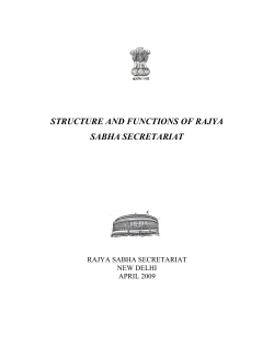 STRUCTURE AND FUNCTIONS OF RAJYA SABHA SECRETARIAT