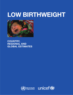 Low Birthweight: Country, Regional and Global Estimates