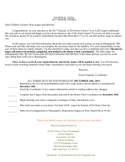 Acceptance Letter and Final Forms