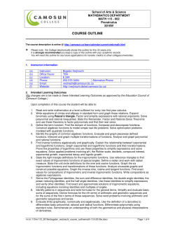 course outline - Bogdan`s website