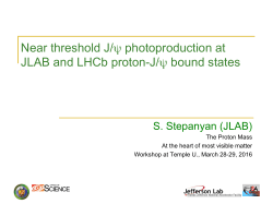 Near threshold J/&psi; photoproduction at JLAB and LHCb proton