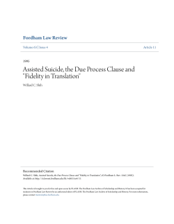 Assisted Suicide, the Due Process Clause and