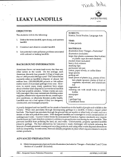 Landfills, Water Pollution, and Hazardous Wastes