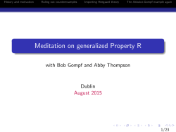 Meditation on generalized Property R