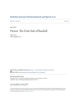 Pretext: The Dark Side of Baseball