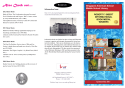 Also Check out.... - Singapore American School