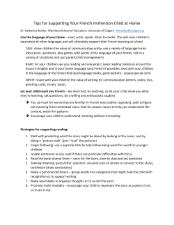 Tips for Supporting Your French Immersion Child at