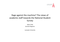Rage against the machine? - Higher Education Academy