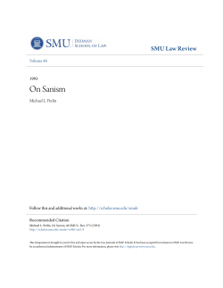 On Sanism - SMU Scholar