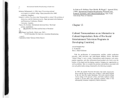 Cultural Transcendence as an Alternative to Cultural Imperialim