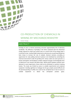 Co-production of chemicals in mining by mechanochemistry (Jun15)
