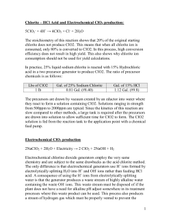 ClO2 generation - Water Solutions