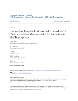 Depositional Ice Nucleation onto Hydrated NaCl