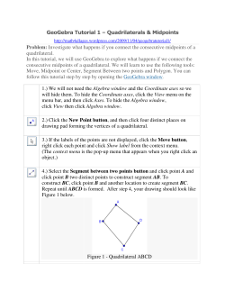 GeoGebra Tutorials 1 to 3