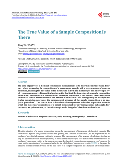 The True Value of a Sample Composition Is There