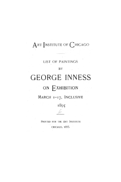 List of paintings by George Inness on exhibition March 1