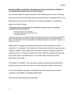 Annex A - AANDC Comments on Chapter 5 - ESED