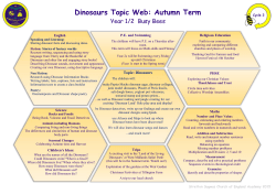 Dinosaurs Topic Web: Autumn Term