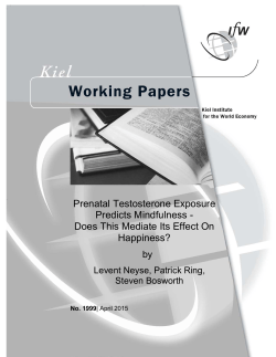 Prenatal Testosterone Exposure Predicts Mindfulness