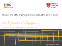 navigating the perfect storm - Social Policy Research Centre