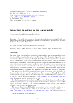 Instructions to authors for the journal article