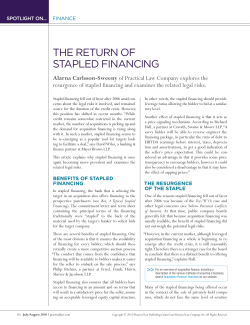 the return of stapled financing