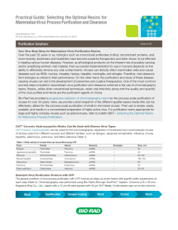 Practical Guide: Selecting the Optimal Resins for Mammalian Virus