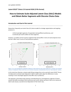 How to Estimate Scale-Adjusted Latent Class