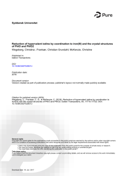 Syddansk Universitet Reduction of hypervalent iodine by