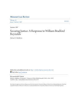 Securing Justice: A Response to William Bradford Reynolds