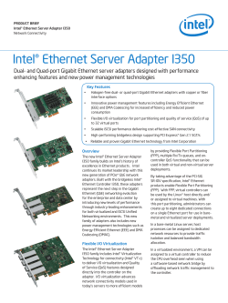 Intel&reg; Ethernet Server Adapter I350 Product Brief v004