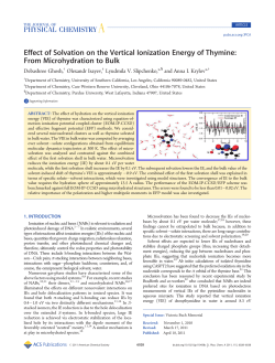 Effect of Solvation on the Vertical Ionization Energy of Thymine