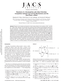 Rx alpha nucleophiles with Alkyl chlorides Comp between SN2 and